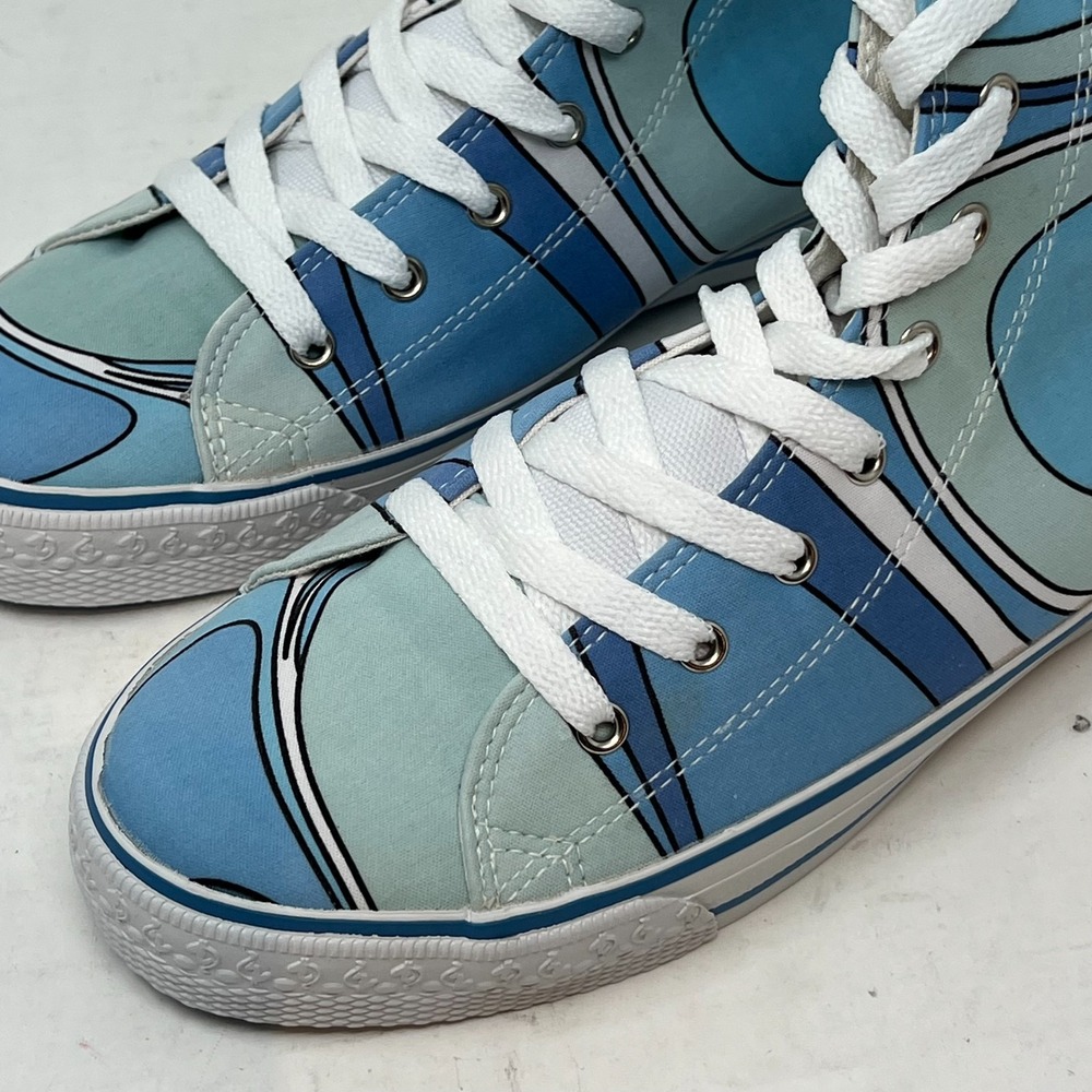 Baby Phat Women's High Top Sneakers Size 8.5 Blue/Royal Retro Street Y2K VTG NEW - Picture 2 of 16